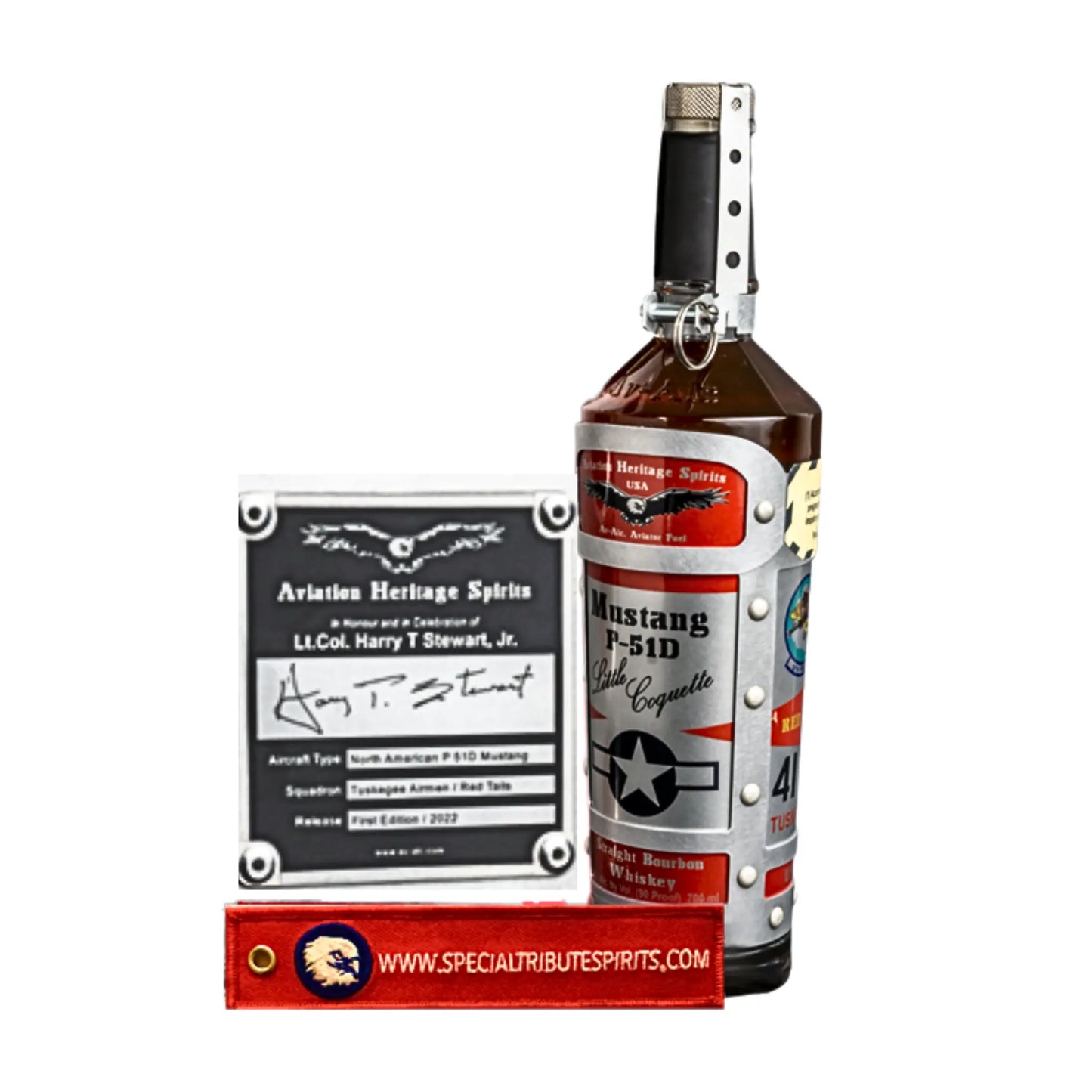 STS Tuskegee Airmen Col. Stewart's Red Tail "Little Coquette" P-51D Straight Bourbon Whiskey